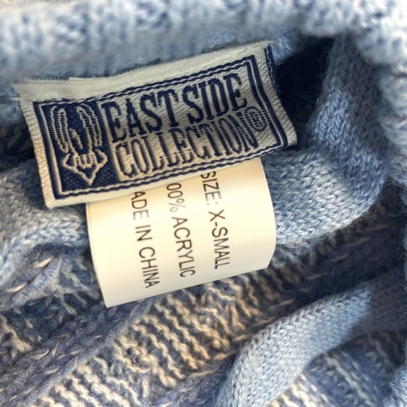 East Side Collection Dog Sweater. Blue Chenille Cable Knit. NWT **sweater only** - Picture 10 of 13